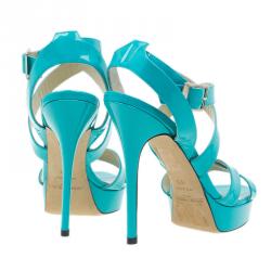 Pre Owned صندل جيمي تشو تركواز مقاس 40.5