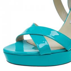 Pre Owned صندل جيمي تشو تركواز مقاس 40.5