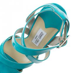 Pre Owned صندل جيمي تشو تركواز مقاس 40.5