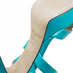 Pre Owned صندل جيمي تشو تركواز مقاس 40.5