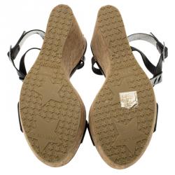 مملوكة مسبقًا صندل جيمي تشو ناتيف جلد أسود نعل فينيل روكي مقاس 37.5