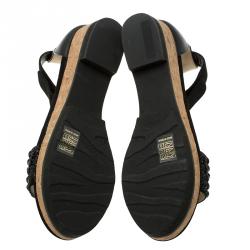 مملوكة مسبقًا Jimmy Choo Black Suede Neat Ankle Strap Sandals Size 41