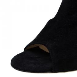 Pre Owned Jimmy Choo Black Suede and Gold Leather Toysen D'Orsay Pumps Size 41