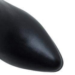 Pre Owned Jimmy Choo Black Leather and Blue Suede Legion Ankle Boots Size 41