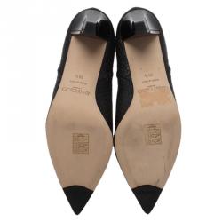 Pre Owned جذاء بوت كاحل جيمي تشو لووري جلد بنقوش جلد ثعبان أسود مقاس 38.5