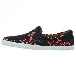 Pre Owned Jimmy Choo Black and Orange Demi Lace Slippers Size 39