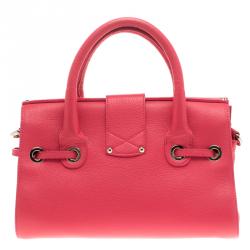 Jimmy Choo Pink Leather Small Rosalie Top Handle Bag