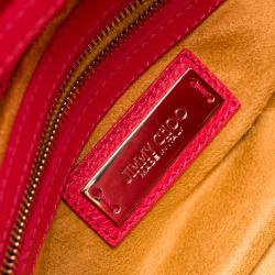 Jimmy Choo Pink Leather Small Rosalie Top Handle Bag