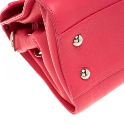 Jimmy Choo Pink Leather Small Rosalie Top Handle Bag
