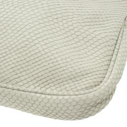 مملوكة مسبقًا Jimmy Choo Off White Python Embossed Leather and Python Trim Zulu Clutch