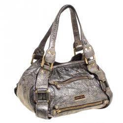 Jimmy Choo Metallic Leather Mahala Tote