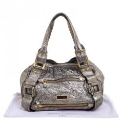 Jimmy Choo Metallic Leather Mahala Tote
