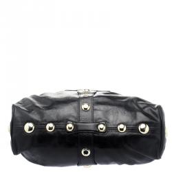 مملوكة مسبقًا Jimmy Choo Black Glazed Leather Riki Tote