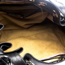 مملوكة مسبقًا Jimmy Choo Black Glazed Leather Riki Tote