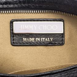 مملوكة مسبقًا Jimmy Choo Black Python Fringe Tita Convertible Clutch