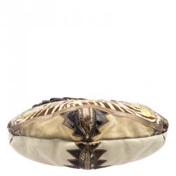 مملوكة مسبقًا Jimmy Choo Beige Python and Calf Hair Patchwork Kaja Shoulder Bag