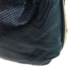 Pre Owned Jimmy Choo Two Shaded Python Ayse Shoulder Bag