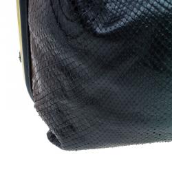 Pre Owned Jimmy Choo Two Shaded Python Ayse Shoulder Bag