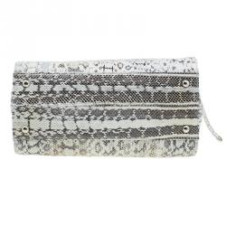 Pre Owned Jimmy Choo Cream Python Rosalie Convertible Satchel