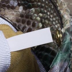 Pre Owned Jimmy Choo Tri Color Snakeskin Saba Hobo Bag