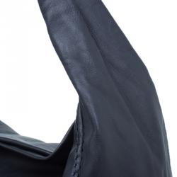 Pre Owned Jimmy Choo Black Leather XL Saba Hobo