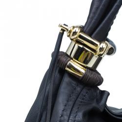 Pre Owned Jimmy Choo Black Leather XL Saba Hobo