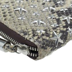 Pre Owned Jimmy Choo Beige Python Wallet