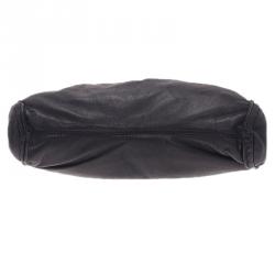 Pre Owned Jimmy Choo Black Leather Oversized Chain Zip Clutch