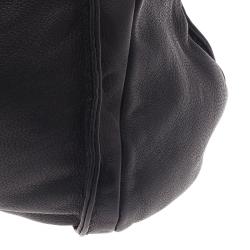 Pre Owned Jimmy Choo Black Leather Oversized Chain Zip Clutch