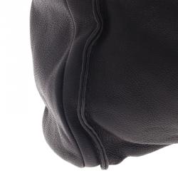 Pre Owned Jimmy Choo Black Leather Oversized Chain Zip Clutch