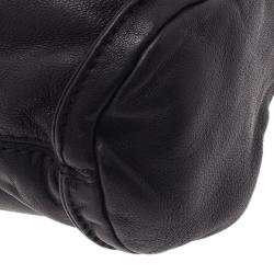 Pre Owned Jimmy Choo Black Leather Oversized Chain Zip Clutch