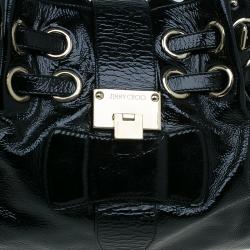 Jimmy Choo Crackled Patent Leather Large Riki Tote Bag