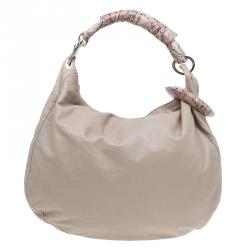 Pre Owned حقيبة جيمي تشو سكاي بانغل  جلد ثعبان/ جلد بيج