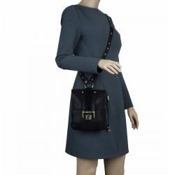Pre Owned Jimmy Choo Black Snake Embossed and Snake Detail Sling Bag