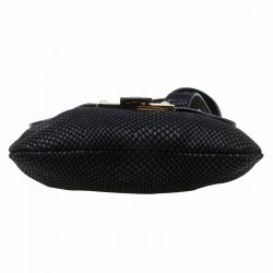 Pre Owned Jimmy Choo Black Snake Embossed and Snake Detail Sling Bag
