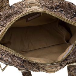 مملوكة مسبقًا حقيبة يد جيمي تشو جلد ثعبان بيج