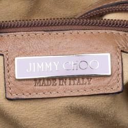 مملوكة مسبقًا حقيبة يد جيمي تشو جلد ثعبان بيج