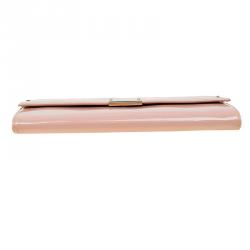 Pre Owned Jimmy Choo Blush Pink Patent Leather Reese Wallet Clutch