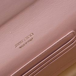 Pre Owned Jimmy Choo Blush Pink Patent Leather Reese Wallet Clutch