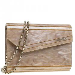 مملوكة مسبقًا Jimmy Choo Brown Acrylic Candy Clutch Bag