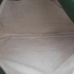 مملوكة مسبقًا Jimmy Choo Green Leather Carrie Clutch