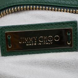 مملوكة مسبقًا Jimmy Choo Green Leather Carrie Clutch