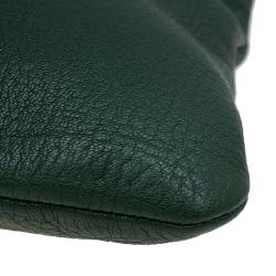 مملوكة مسبقًا Jimmy Choo Green Leather Carrie Clutch