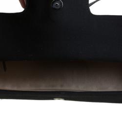 Pre Owned Jimmy Choo Black Satin Crystal Tulita Clutch