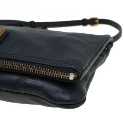 Marc by Marc Jacobs Black Leather Too Hot To Party Foldover Clutch