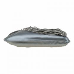 مملوكة مسبقًا Jimmy Choo Grey Satin Carissa Clutch