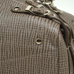 Pre Owned Jimmy Choo Beige Lizard Embossed Leather Large Blanche Satchel