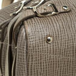 Pre Owned Jimmy Choo Beige Lizard Embossed Leather Large Blanche Satchel