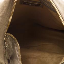 Jimmy Choo Gold Leather Large Sky Bangle Hobo