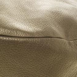 Jimmy Choo Gold Leather Large Sky Bangle Hobo